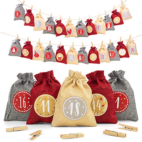 Adventi Calendrier de lAvent à remplir [24 pièces] Calendrie