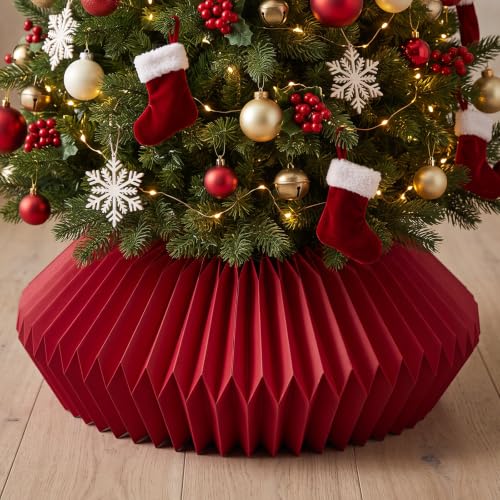 Cache Pied Sapin Nid d'Abeille Rouge