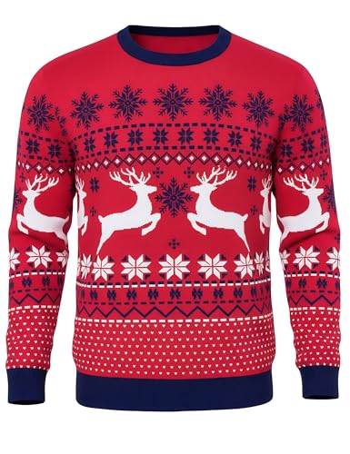Pull De Noël Humoristique Pour Homme - Col Rond, Polaire, Grand Taille, Designs Moches Et Drôles