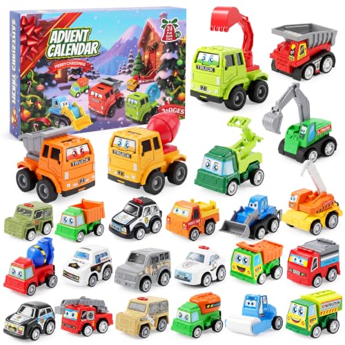 Calendrier de lAvent pour Enfants, 24 Petites Voitures à Lan