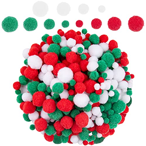 BQTQ Pompons de Noël - 1200 Pièces Loisirs Creatifs, Boules 