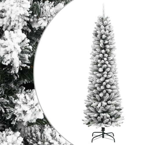 vidaXL Sapin de Noël Artificiel Mince avec Neige floquée 210