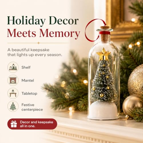 Décoration en verre pour sapin de Noël avec message vocal da