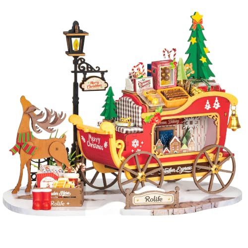 Rolife Reindeer Express Miniature Maison de Poupée, Kit Maqu