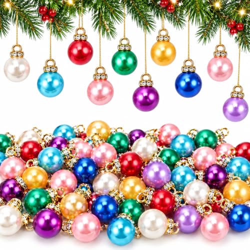 180 Mini Boules Noël Multicolores 10mm