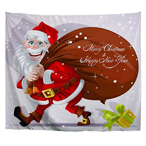 A.Monamour Tapisseries Mignon Père Noël Porte Un Sac De Cade