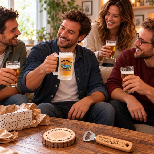 Planetee Coffret Chope de Bière Un Gars qui Adore le Saut à 