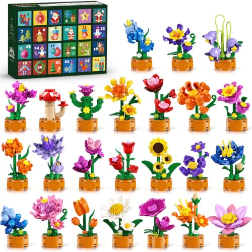 Calendrier de lAvent 2026 Fleurs Compte à rebours pour enfan
