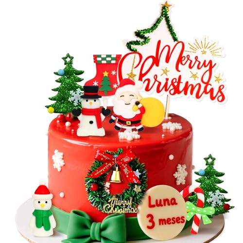 LaVenty père noël joyeux décorations pour gâteaux bonhomme d