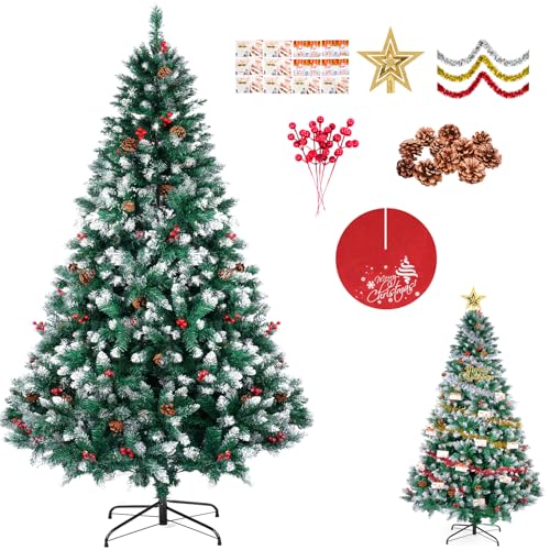 SINCHEREU Sapin de Noël Artificiel 180 cm, Arbre de Noel ave
