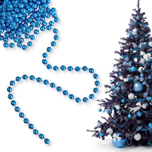 Guirlande Perles pour Sapin de Noel ø 10 MM - Bleu Guirlande