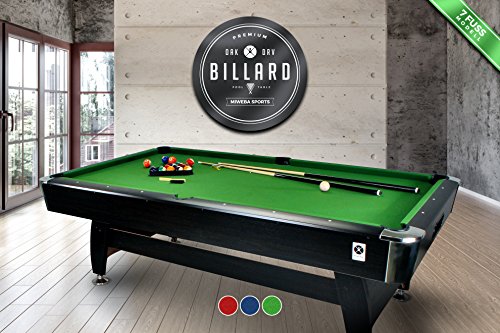 Simba Table de Billard (7 ft.) Américain Avec Accessoires - Jeu Couleur Verte