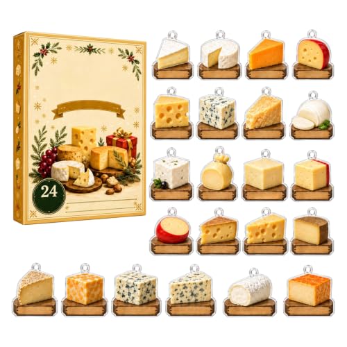 Calendrier de lAvent Fromage, Calendrier Noël avec Décoratio