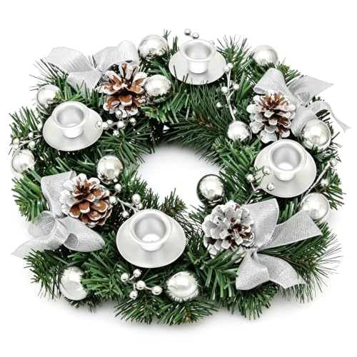Bougeoir Couronne de Noël décoratif Couronne de lAvent décor