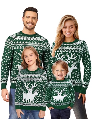 Pull Noël Enfant Renne Vert 6 Ans