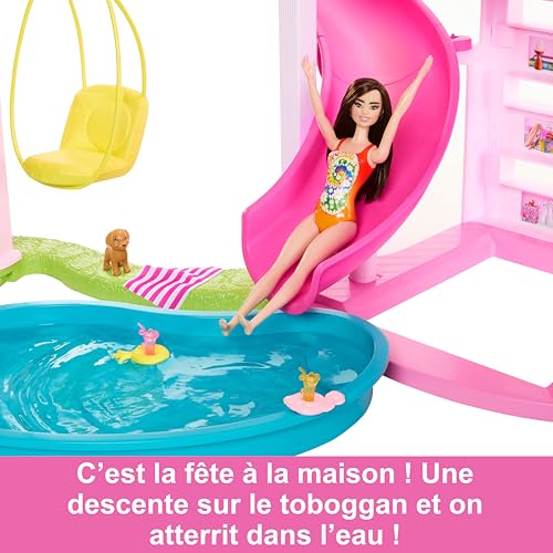 Barbie Coffret Maison de Rêve Poupée Mannequin, Design en Sp