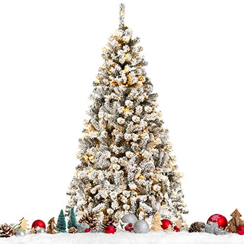 Sapin Noël Enneigé 180cm LED