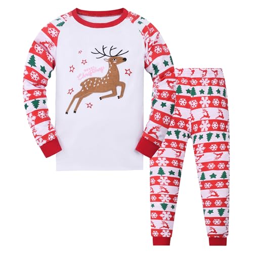 Codkkre Pyjama de Noël Enfants Ensembles Pyjama de Noël pour