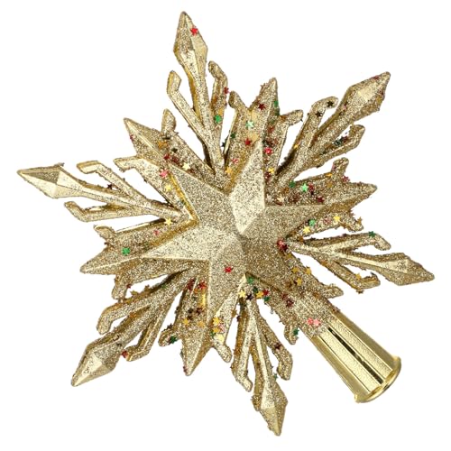 VICASKY Cimier Étoile de Sapin de Noël Doré 7 Pouces en Plas