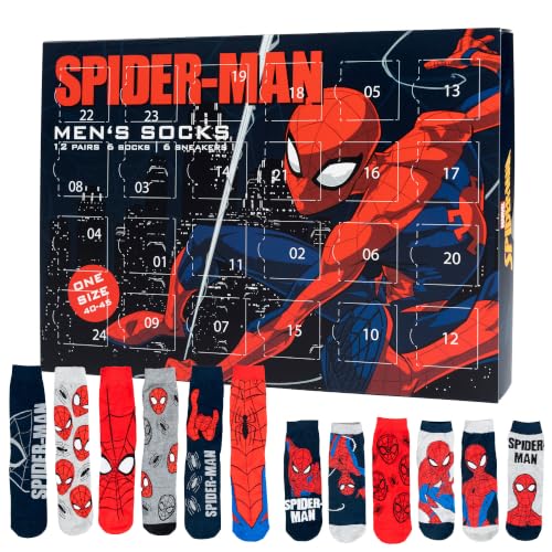 Marvel Spiderman Calendrier de lAvent avec 12 paires de chau