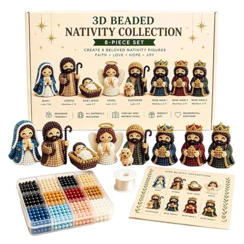 Ensemble de perles en forme de crèche de Noël - Kit de perle