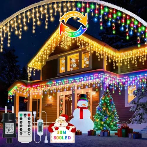 RJEDL 25+5M 800LED Renouvelable Guirlande Lumineuse Extérieu