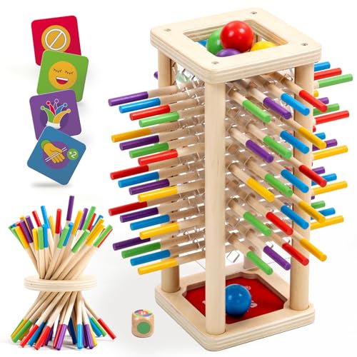 Nene Toys BALLFALL, Jeu de Société en Bois pour Enfants de 3