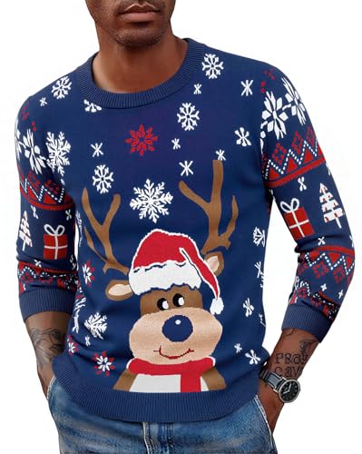 Saodimallsu Pull de Noël Famille Ensemble Col Rond Manches L