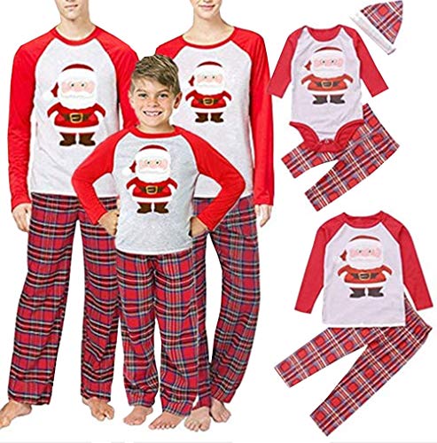 SAMGU Ensemble Pyjama Noël Famille Manche Longue Vêtement Pè