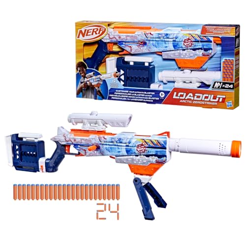 Nerf Loadout Arctic Zerostriker, Blaster et Fléchettes N1, L