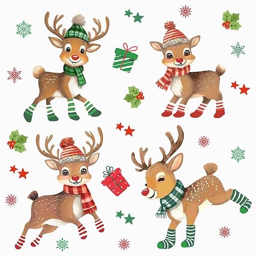 Lot de 20 serviettes de Noël - Rudolphe ludique - Décoration