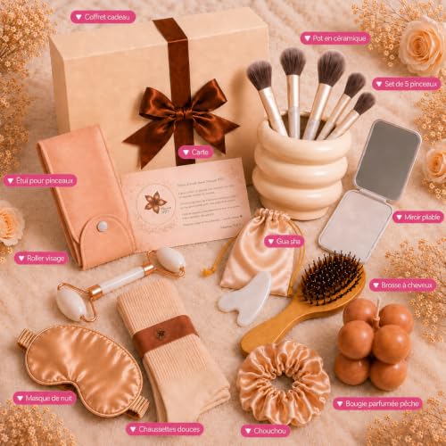 Coffret cadeau beauté femme-Coffret bien-être avec Gua sha,
