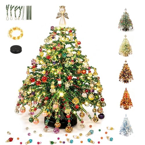 Sapin de Noël en perles avec lumières DIY Beaded Christmas T