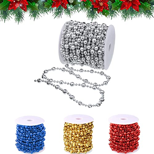 Guirlande de Perles de Sapin de Noël 15M Ornements de Sapin 