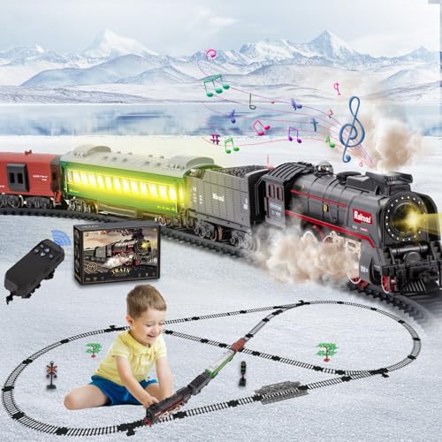 Joellfuner Jouet De Train Électrique À Vapeur, Train Electri