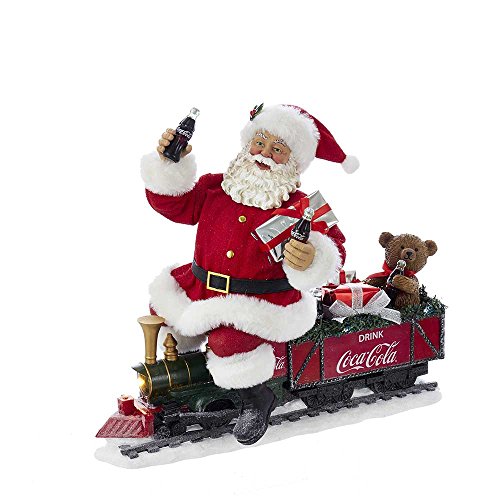 Kurt Adler Coca-Cola Train de Père Noël à Piles avec Guirlan