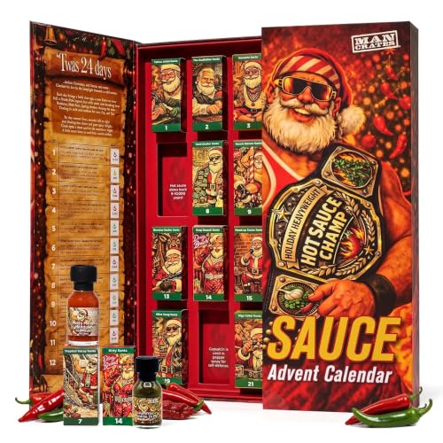 Man Crates Hot Sauce Calendrier de lAvent 2026-24 sauces piq