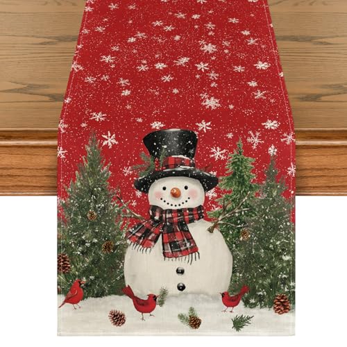 Chemin de table Noël Bonhomme Rouge