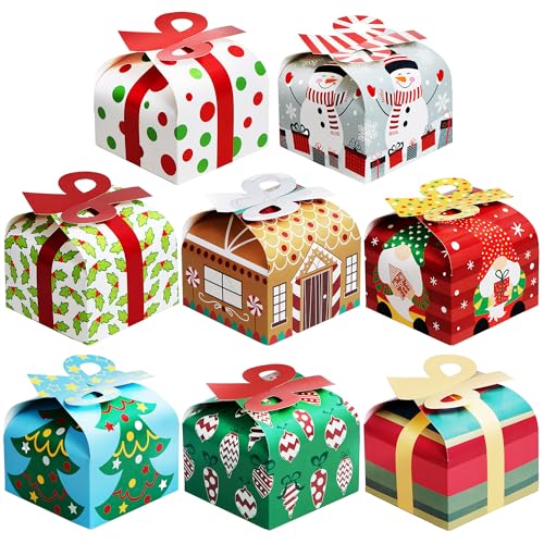 Lot 24 Boîtes Cadeau Noël 3D Nœud