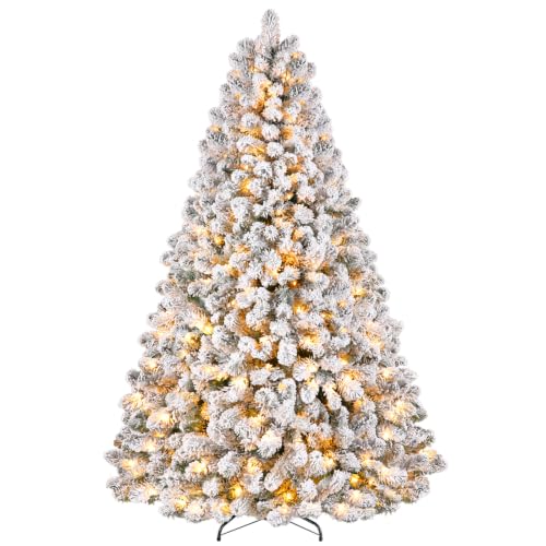 Shareconn 213 cm Sapin de Noël Artificiel Pré-éclairé,17 Mod