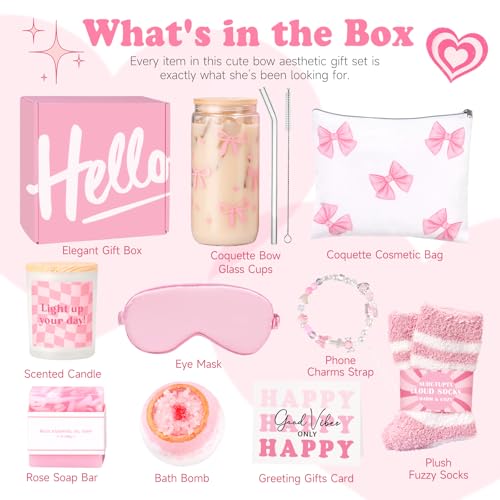 Paniers cadeaux pour femme, 9 pièces, cadeaux danniversaire