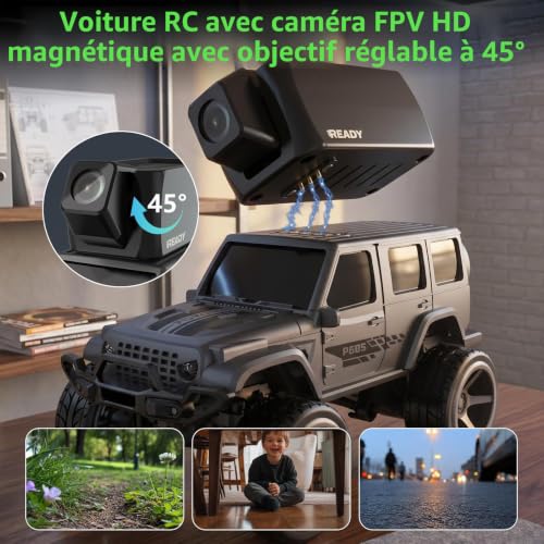 Mini voiture RC FPV 1/64 avec caméra et écran LCD - Cadeau e