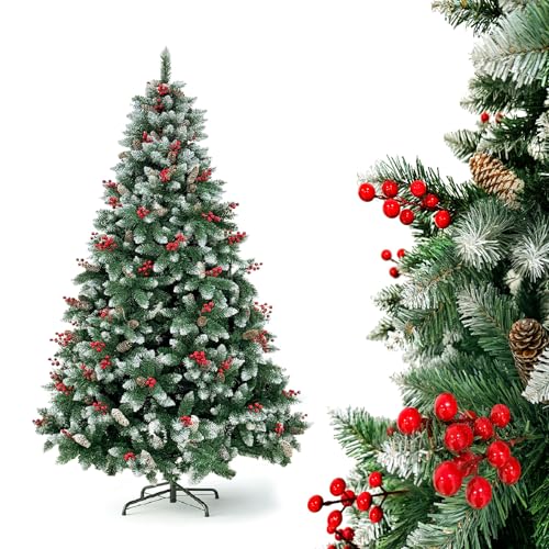 YOUDENOVA Sapin de Noël artificiel avec neige de qualité sup
