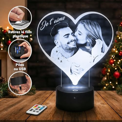 Lampephoto.fr Lampe photo Personnalisée par gravure laser, P