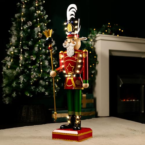 Marco Paul Statue de Noël géante traditionnelle en métal ave