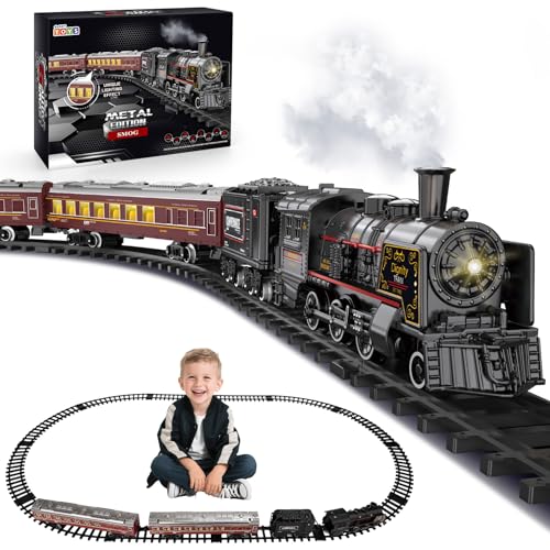 deAO Train pour Sapin de Noël, Train électrique Classique av