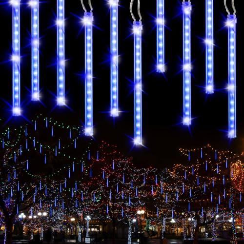 Guirlande Pluie Météore LED Bleu
