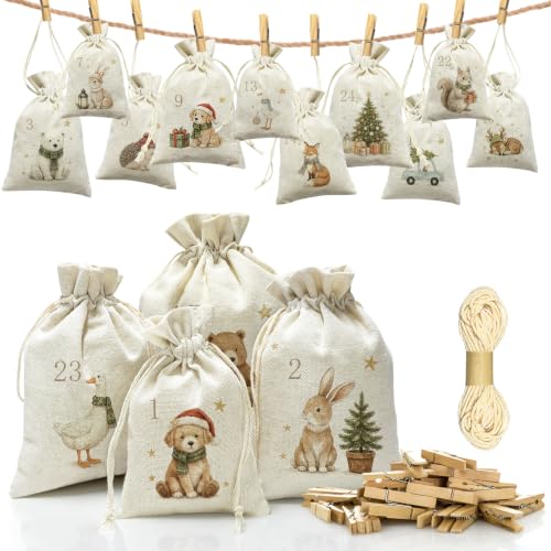 Calendrier de lAvent DIY à remplir avec 24 sachets de lAvent