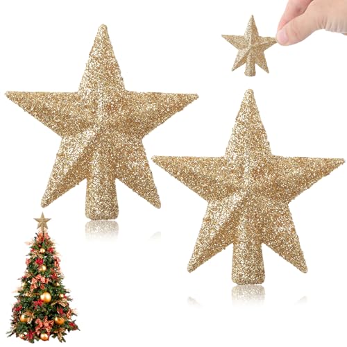 2 pièces Mini Cimier de Sapin de Noël, Petit Cimier de Sapin