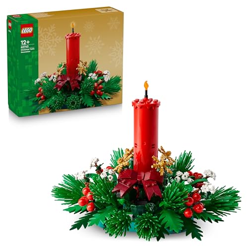 LEGO Centre de Table de Noël - Jouet avec Bougie, Baies Roug